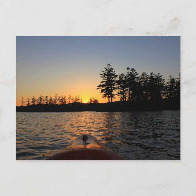 Carte Postale Tully Lake Sunset Kayak Royalston MA (Devant)