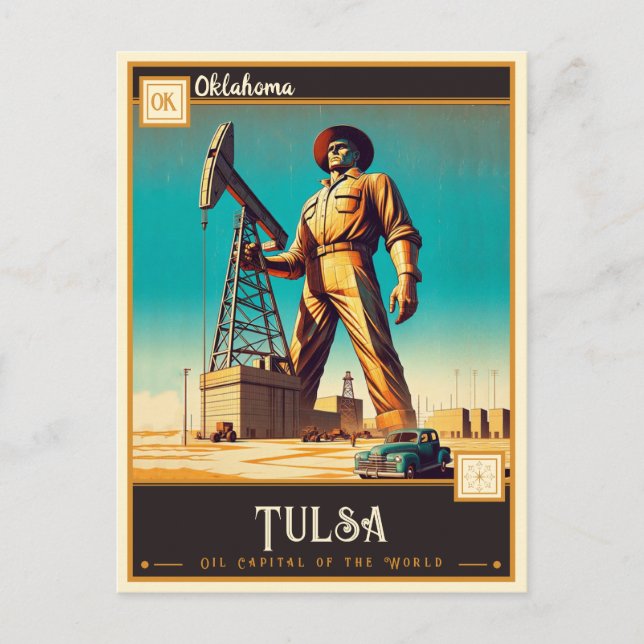 Carte Postale Tulsa, Oklahoma | VINTAGE (Devant)