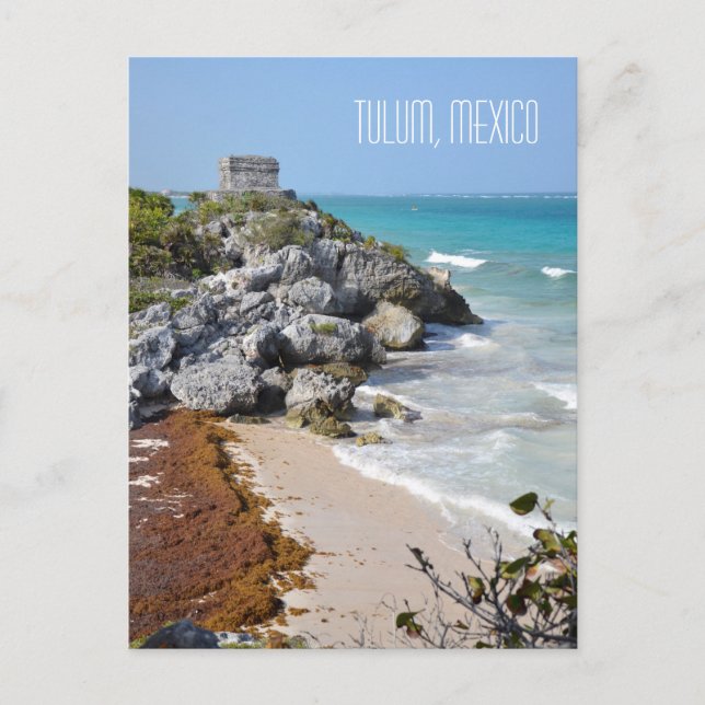 Carte Postale Tulum Mayan Ruines Scène Mexique Voyage Souvenir (Devant)