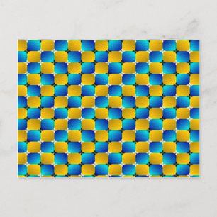 Carte Postale Tumbler #3 Optical Illusion Warping Blue/Yellow
