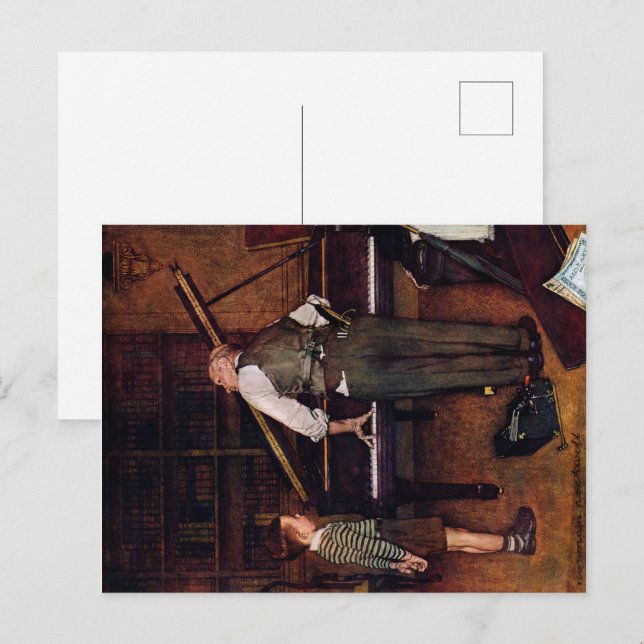 Carte Postale Tuner de piano (Devant / Derrière)