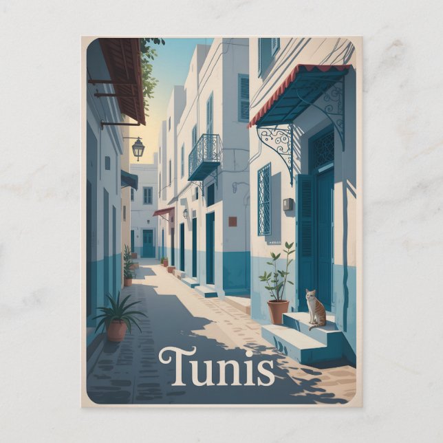 Carte Postale Tunis vintage (Devant)