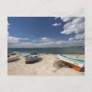 Carte Postale Tunisie, Cap Bon, Hammamet, bateaux de pêche sur