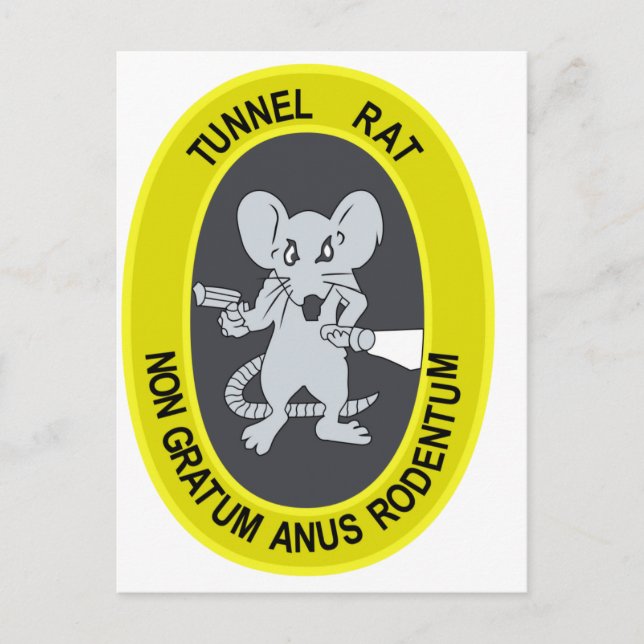 Carte Postale Tunnel Rat Non Gratum Rodentum (Devant)