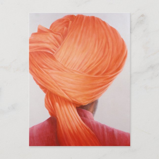 Carte Postale Turban de safran (Devant)