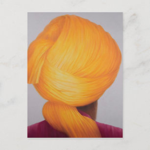 Carte Postale Turban gros safran