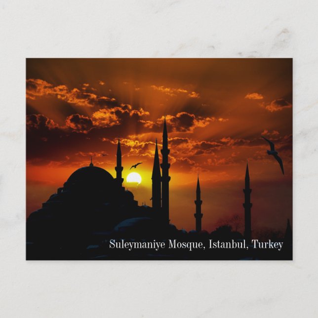 Carte postale turque de la mosquée Suleymaniye (Devant)