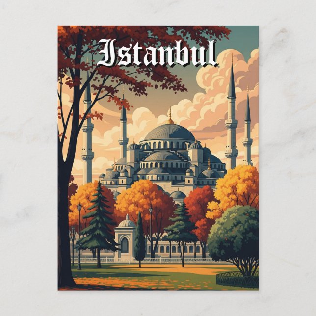 Carte Postale Turquie Istanbul Mosquée Bleue (Devant)