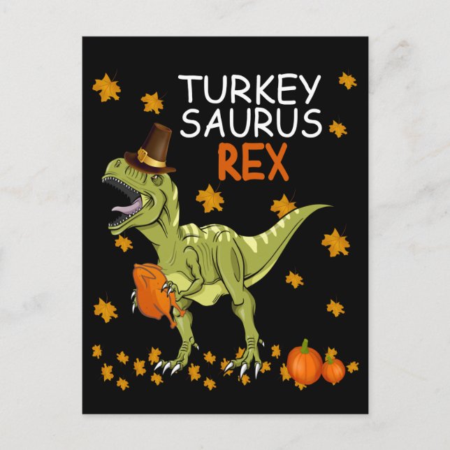 Carte Postale Turquie Saurus Rex Thanksgiving Dinosaure (Devant)