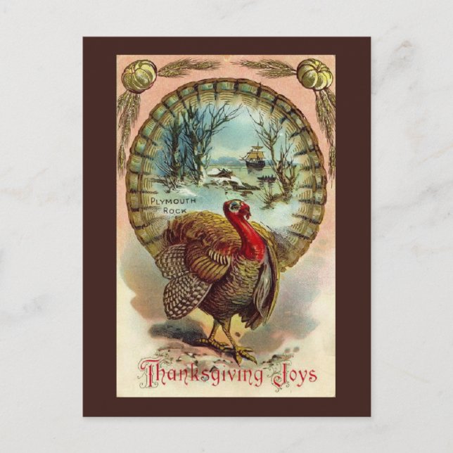 Carte postale Turquie Thankesgiving vintage (Devant)