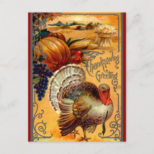 Carte postale Turquie Thanksgiving vintage Salutat