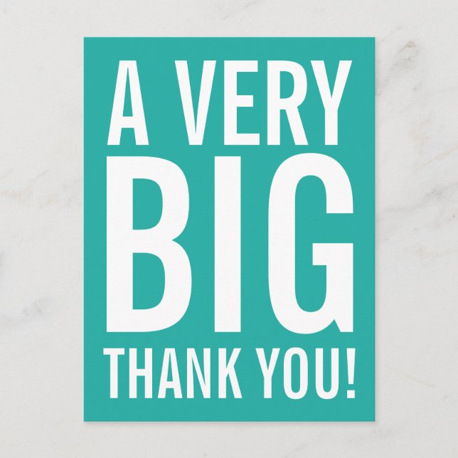 Carte Postale Turquoise blue wedding thank you postcards (Devant)