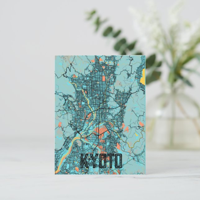 Carte postale Turquoise de Kyoto Japon (Debout devant)