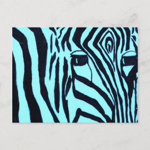 Carte postale turquoise de Zebre