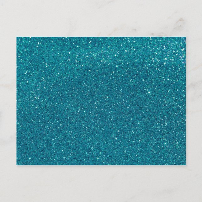 Carte Postale Turquoise Glitter (Devant)