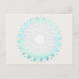 Carte postale Turquoise Lotus Floral Mandala