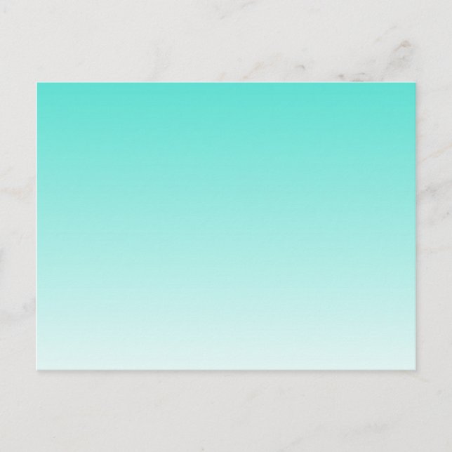 Carte Postale Turquoise Ombre Blank (Devant)