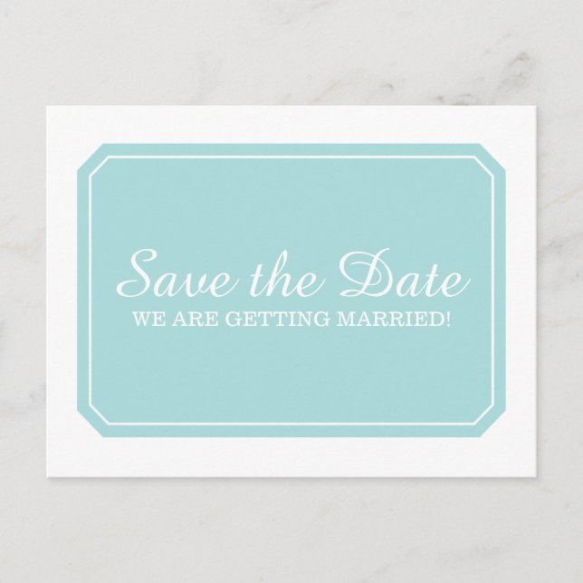 Carte postale Turquoise Simply Elegant pour annonc (Devant)