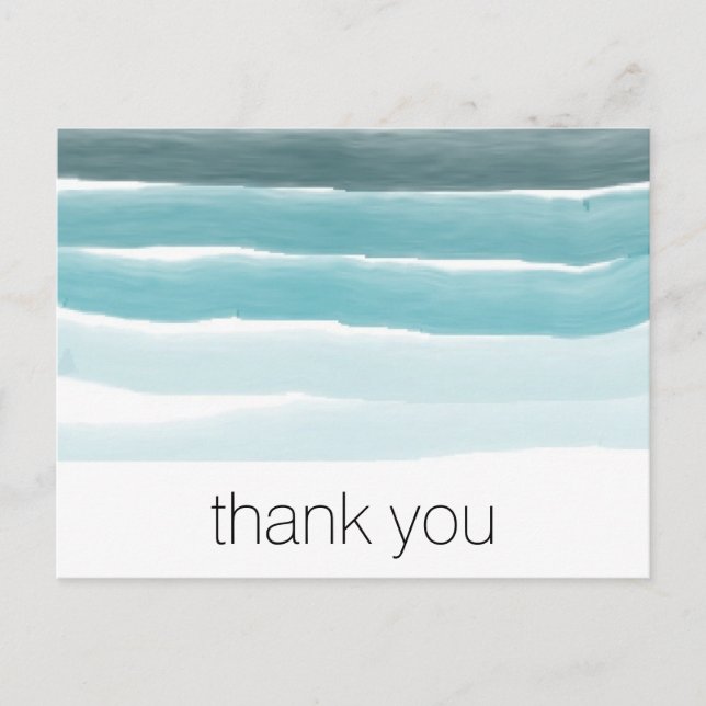 Carte postale turquoise Watercolor (Devant)