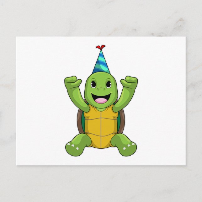 Carte Postale Turtle at Birthday (Devant)