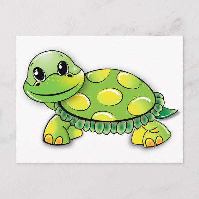 CARTE POSTALE TURTLE CARTOON (Devant)