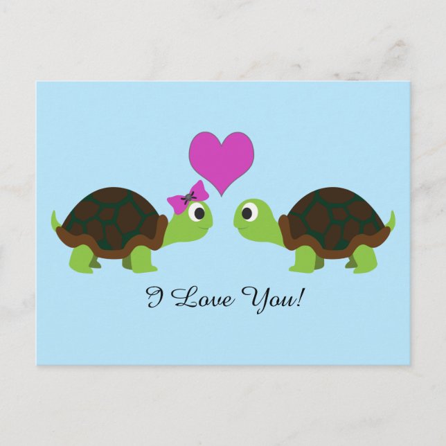 Carte Postale Turtle Love (Devant)