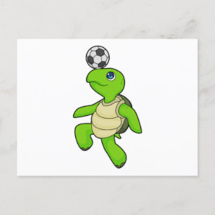 Carte Postale Turtle Soccer joueur