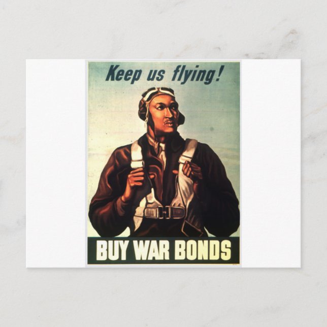 Carte Postale Tuskegee Airmen, Red Tail War bond (Devant)