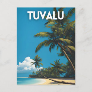 Carte Postale Tuvalu Retro Affiche de voyage