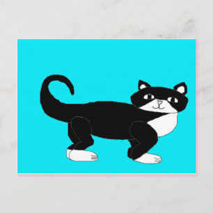 Carte Postale Tuxedo Chat.