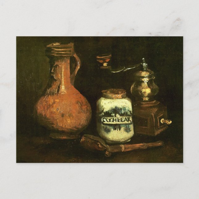 Carte Postale Tuyau de moulage à café Coque & Jug Van Gogh Art (Devant)