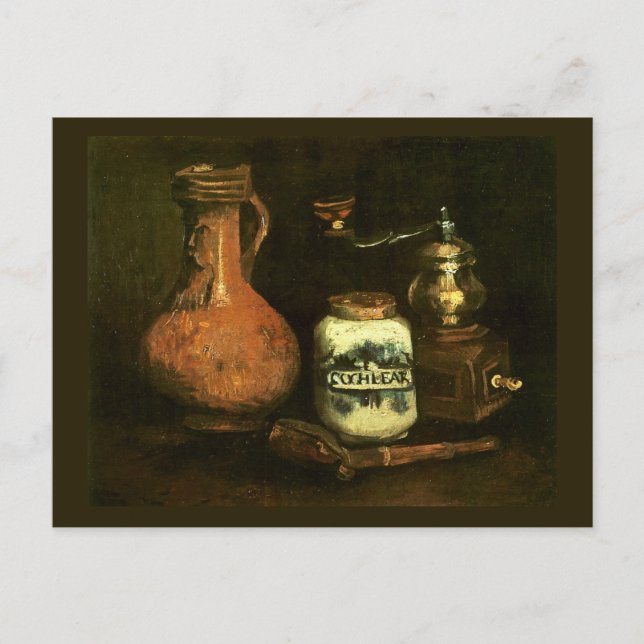 Carte Postale Tuyau de moulage à café Coque & Jug Van Gogh Art (Devant)
