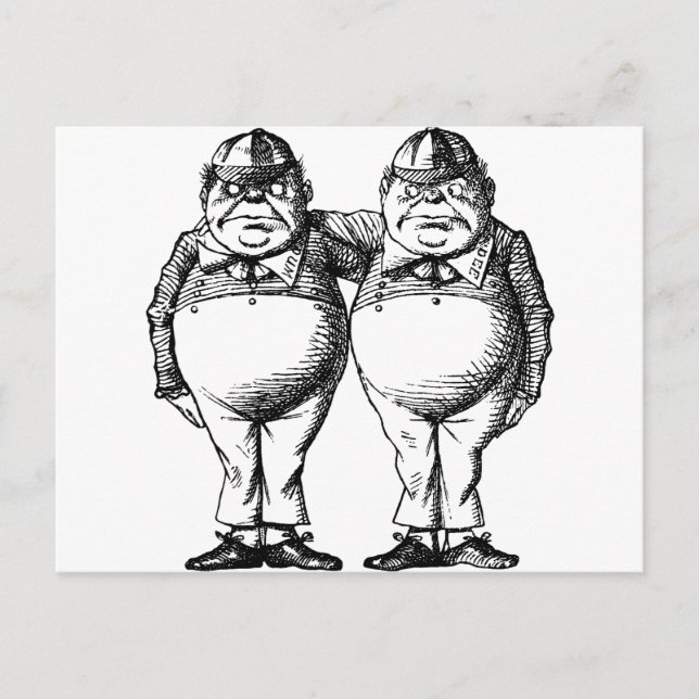 Carte Postale Tweedle Dee et Tweedle Dum (Devant)
