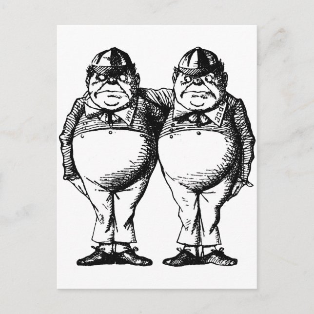 Carte Postale Tweedle Dee et Tweedle Dum (Devant)