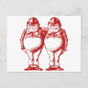 Carte Postale Tweedle Dee et Tweedle Dum Enked Red