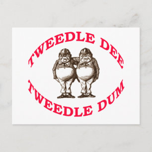 Carte Postale Tweedle Dee & Tweedle Dum