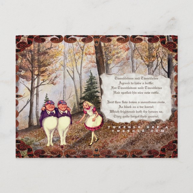 Carte Postale Tweetle Dee Tweetle Dum Song (Devant)