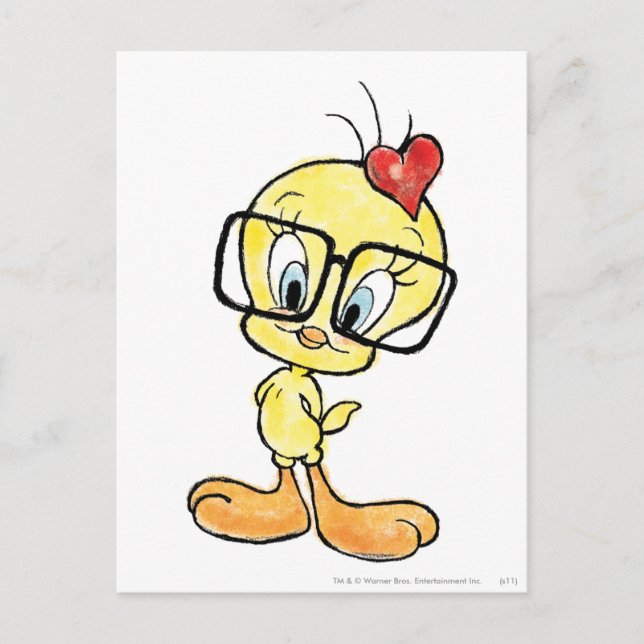 Carte Postale TWEETY™ Nerd (Devant)