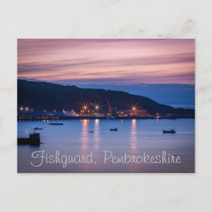Carte postale twilight Fishguard Pembrokeshire Wal