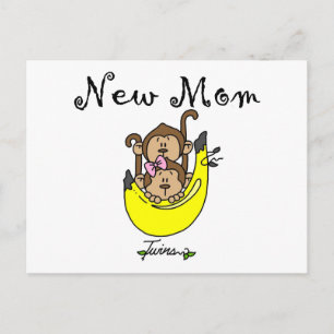 Carte Postale Twin Boy and Girl New Mom Tshirts