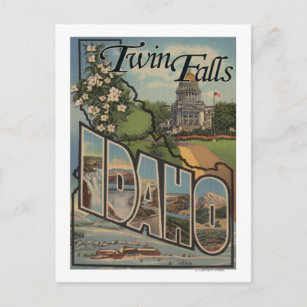 Carte Postale Twin Falls, Idaho - Scènes de grandes lettres