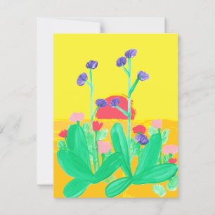 Carte postale Twin Flowers et Sunset