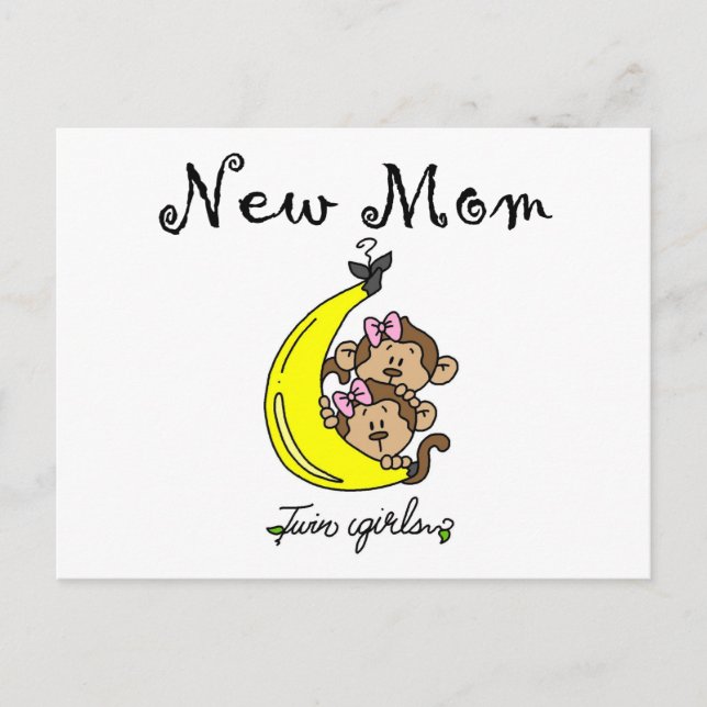 Carte Postale Twin Girls New Mom T-shirts et cadeaux (Devant)