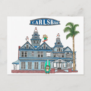 Carte Postale Twin Inns Beach Ville de Carlsbad