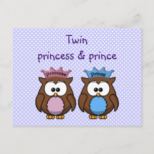 Carte Postale twin owl princess
