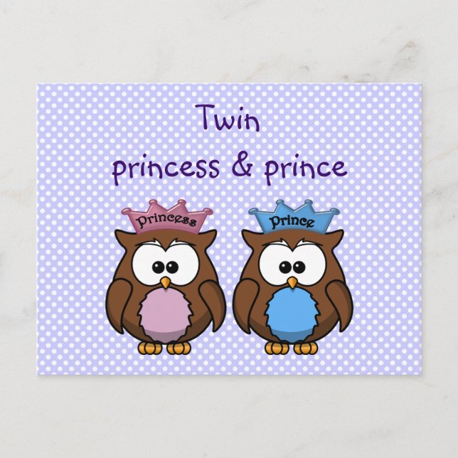Carte Postale twin owl princess (Devant)