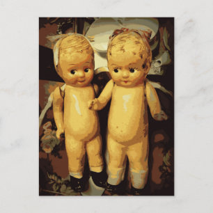 Carte Postale Twin Vintage Dolls