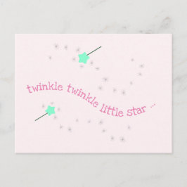 Carte Postale Twinkle Twinkle Little Star, Magic Wand Baby Girl