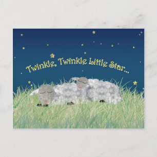 Carte Postale Twinkle Twinkle Little Star Sleeping Sheep