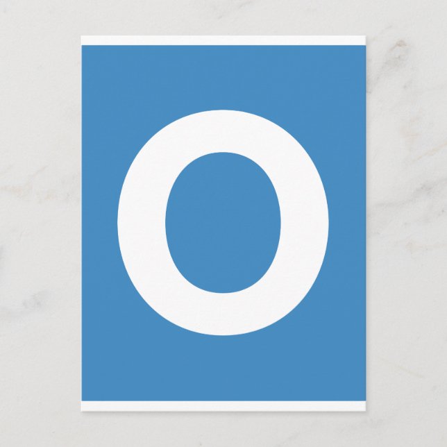 Carte Postale Twitter Emoji - Lettre O (Devant)